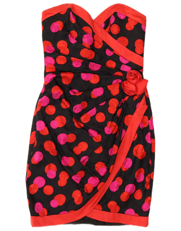 MUREK Womens Strapless Dress UK 10 Small Multicoloured Polka Dot