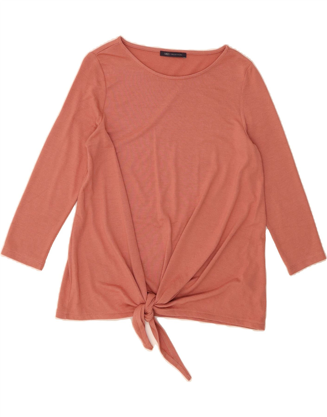 MARKS & SPENCER Womens Top 3/4 Sleeve UK 10 Small Pink Polyester Vintage Marks & Spencer and Second-Hand Marks & Spencer from Messina Hembry 