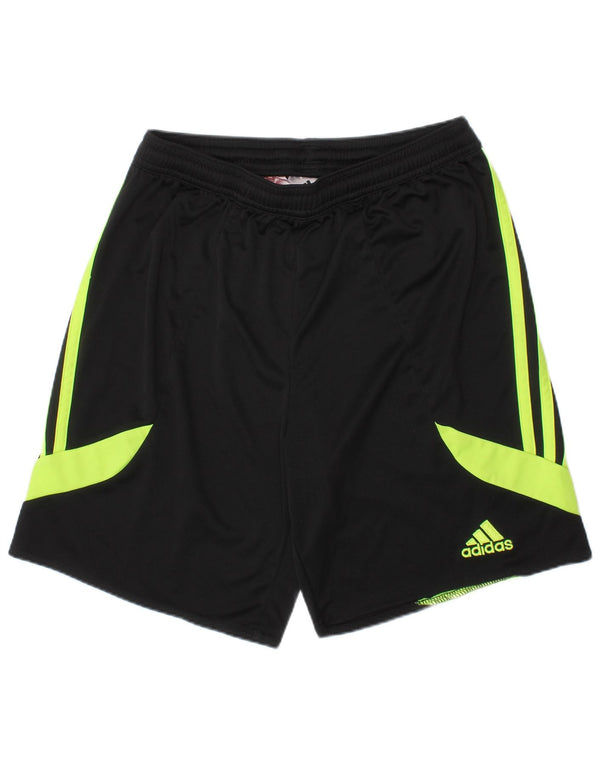 ADIDAS Boys Climalite Sport Shorts 11-12 Years  Black Colourblock