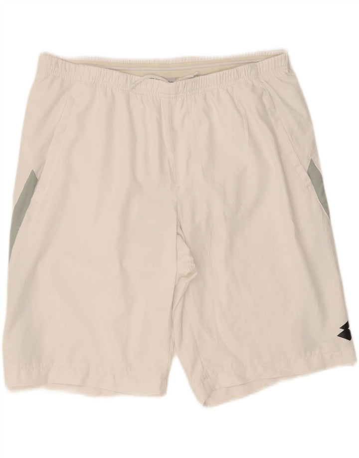 LOTTO Mens Sport Shorts XL White Colourblock Polyester