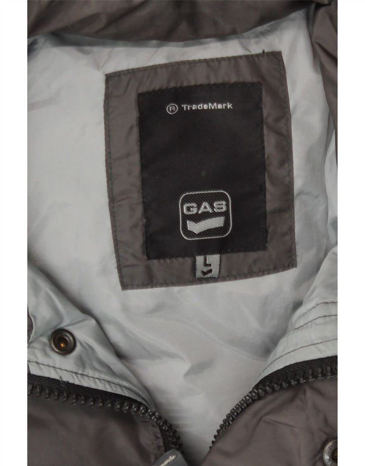 Gas Mens Hooded Padded Coat UK 40 Large Grey