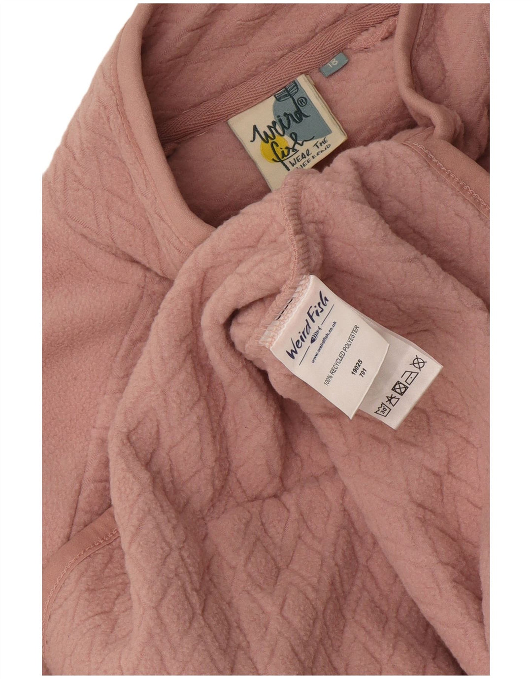 Weird Fish Womens Fleece Jacket UK 18 XL Pink Polyester