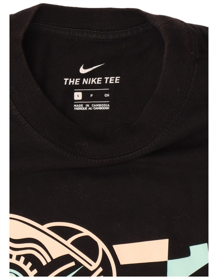 Nike Mens Graphic T-Shirt Top Small Black Cotton