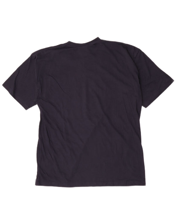 Umbro Mens T-Shirt Top Large Navy Blue Cotton