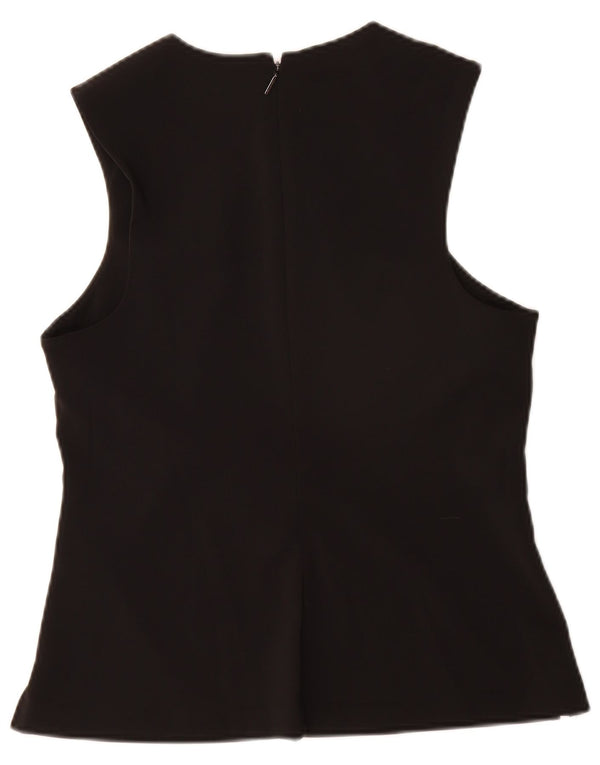 Calvin Klein Womens Sleeveless Blouse Top IT 40 Small Black Polyester