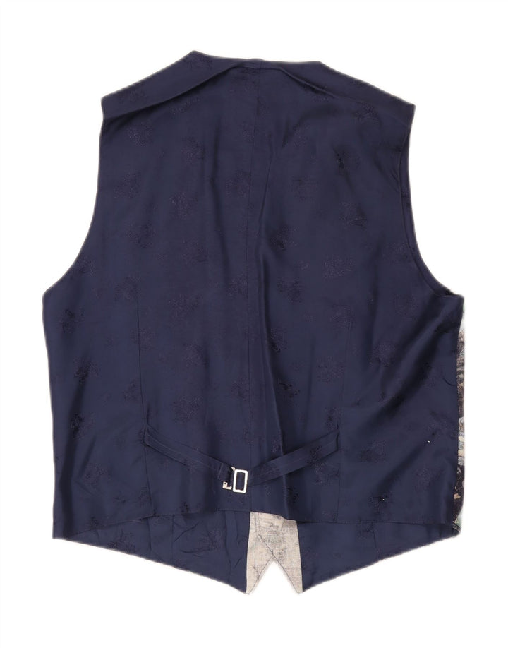 Julius Lang Mens Waistcoat IT 52 Large Multicoloured Patchwork Viscose