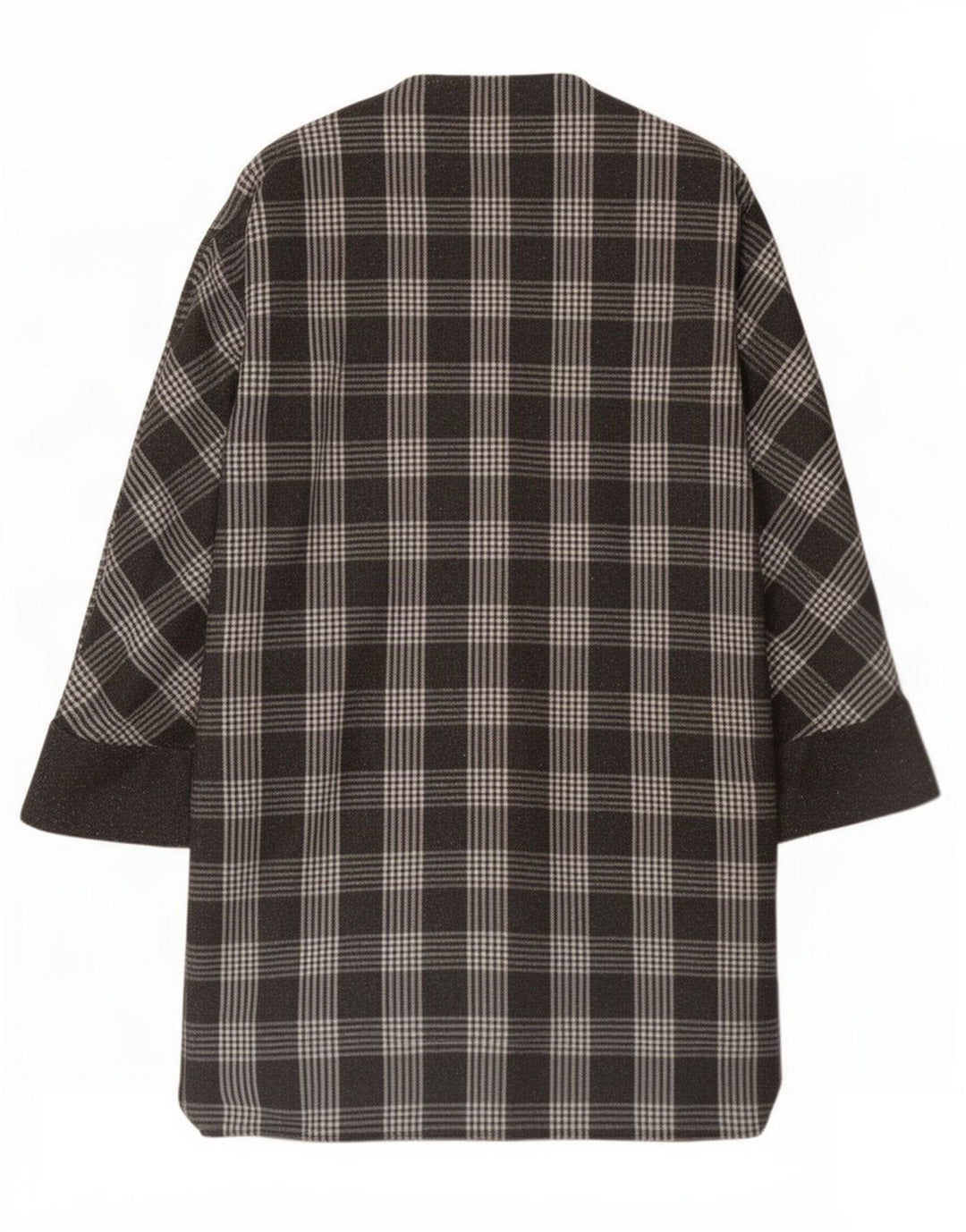 Vintage Womens Overcoat IT 48 XL Grey Check Angora