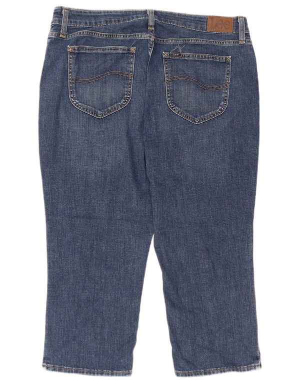 LEE Womens Capri Jeans US 16 2XL W36 L22 Blue Cotton