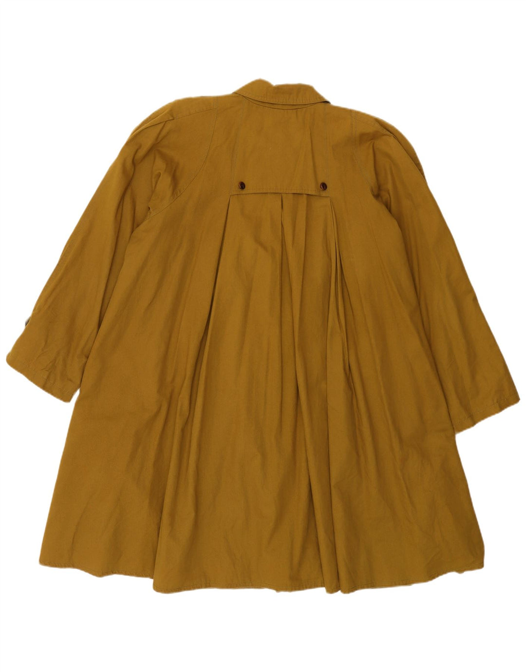 VINTAGE Womens Oversized Overcoat UK 10 Small Khaki Acetate