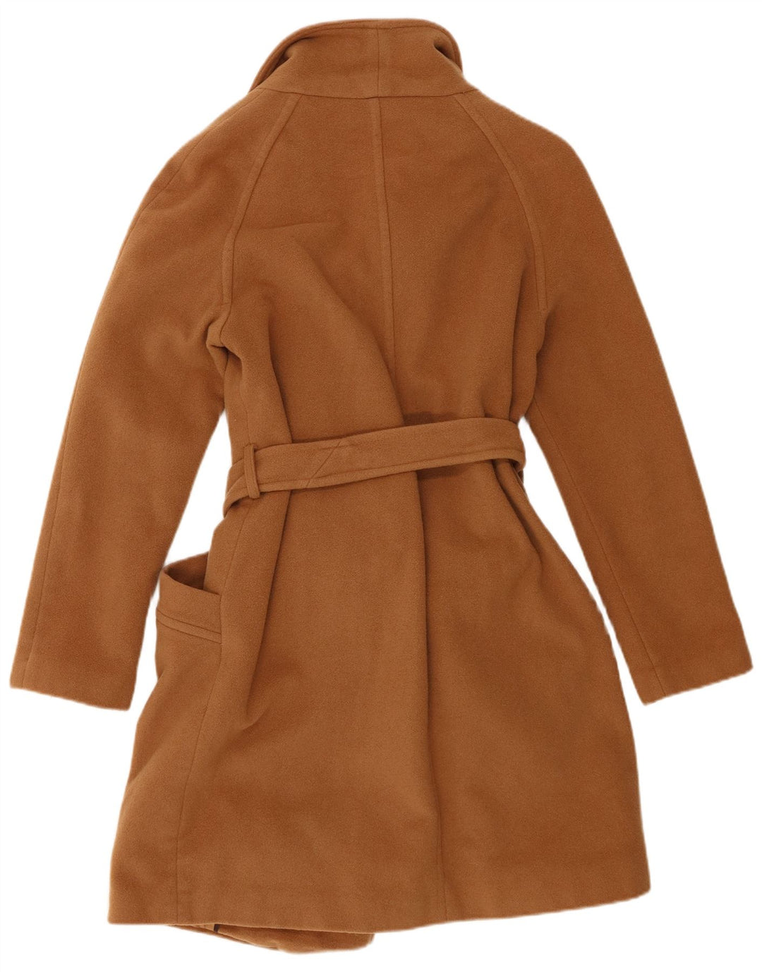 Monsoon Womens Overcoat UK 14 Medium Brown Wool