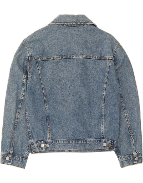 VINTAGE Mens Denim Jacket UK 34 XS Blue Cotton