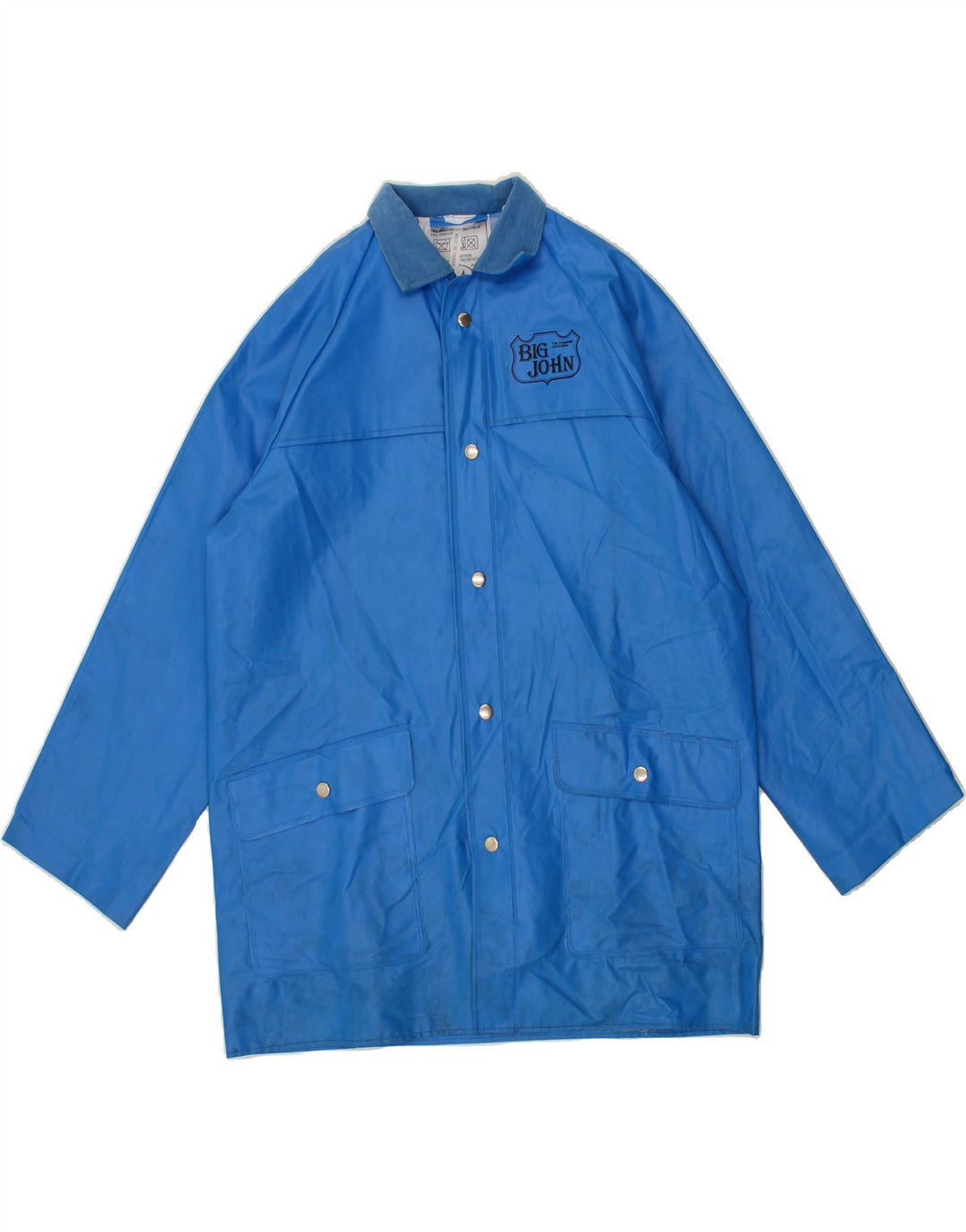 VINTAGE Mens Raincoat UK 36 Small Blue Polyvinyl Vintage Vintage and Second-Hand Vintage from Messina Hembry 