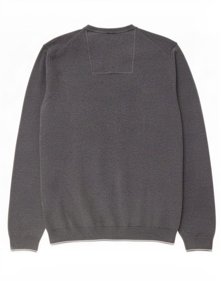 Hugo Boss Mens Crew Neck Jumper Sweater Medium Grey