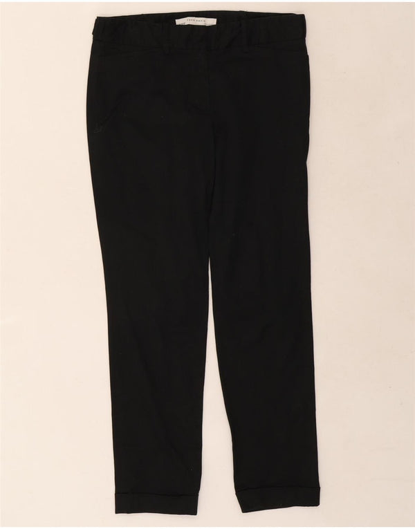 Zara Womens Slim Casual Trousers EU 36 XS W26 L27 Black Cotton