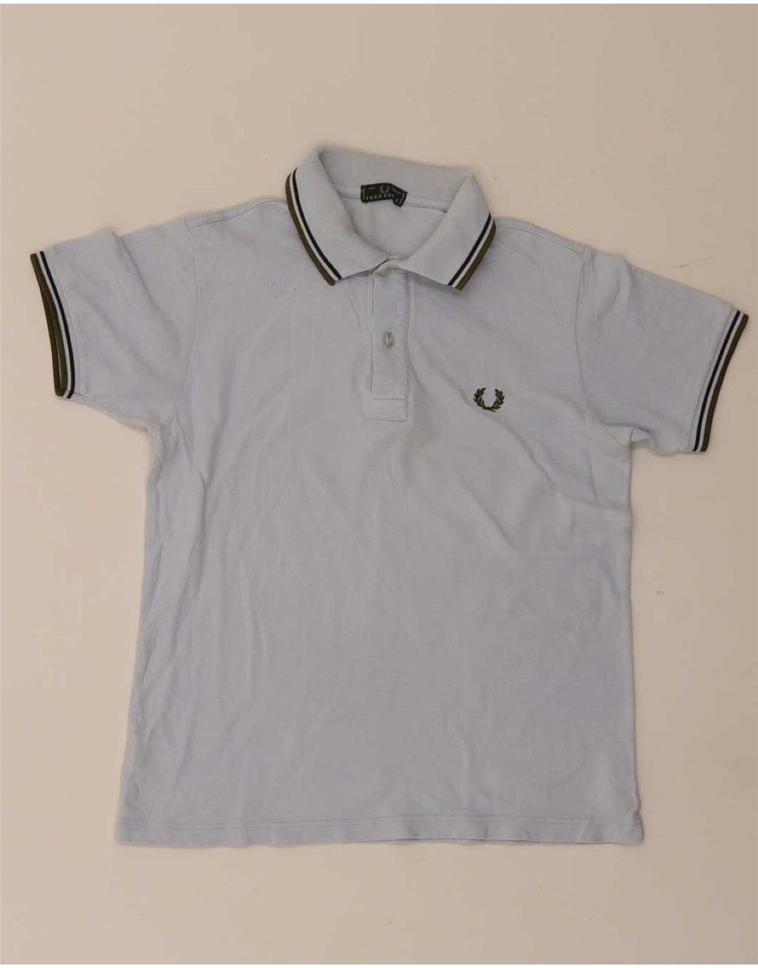 Fred Perry Boys Polo Shirt 13-14 Years Blue Cotton