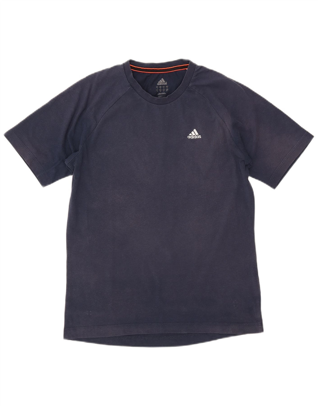 ADIDAS Mens T-Shirt Top Small Navy Blue Cotton