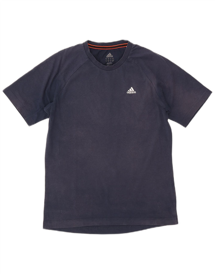 ADIDAS Mens T-Shirt Top Small Navy Blue Cotton