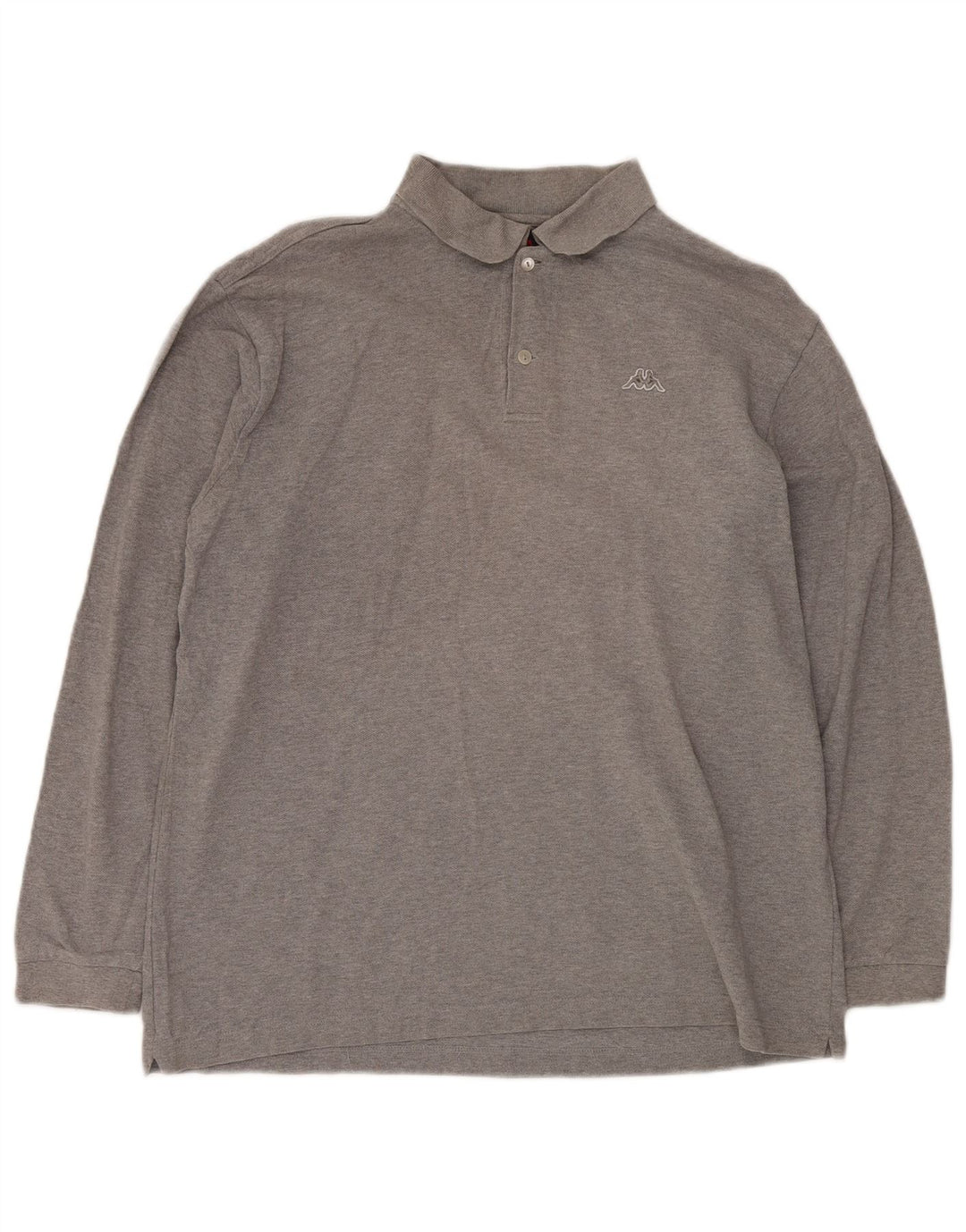 KAPPA Mens Long Sleeve Polo Shirt Large Grey