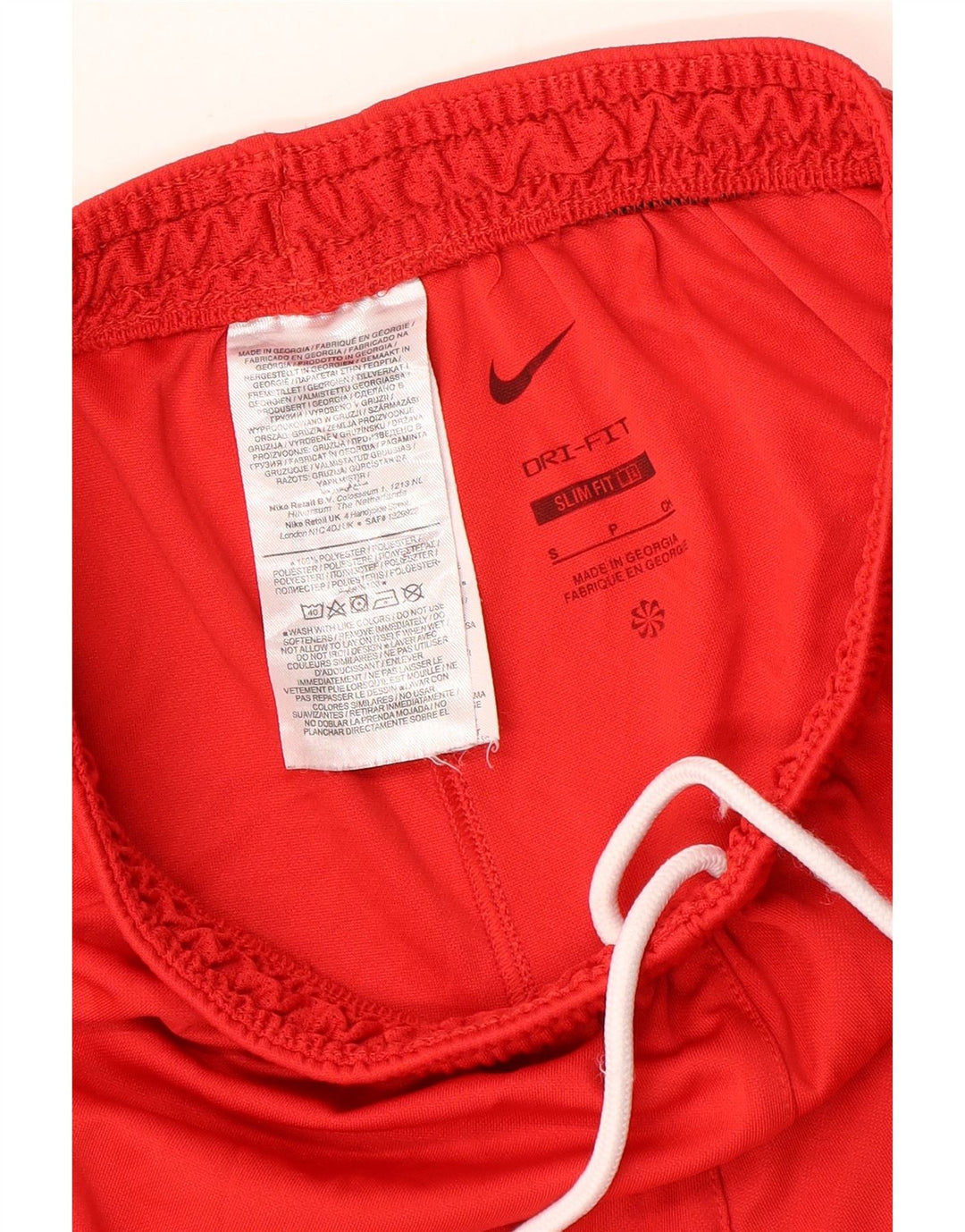 Nike Mens Dri Fit Slim Sport Shorts Small Red Polyester