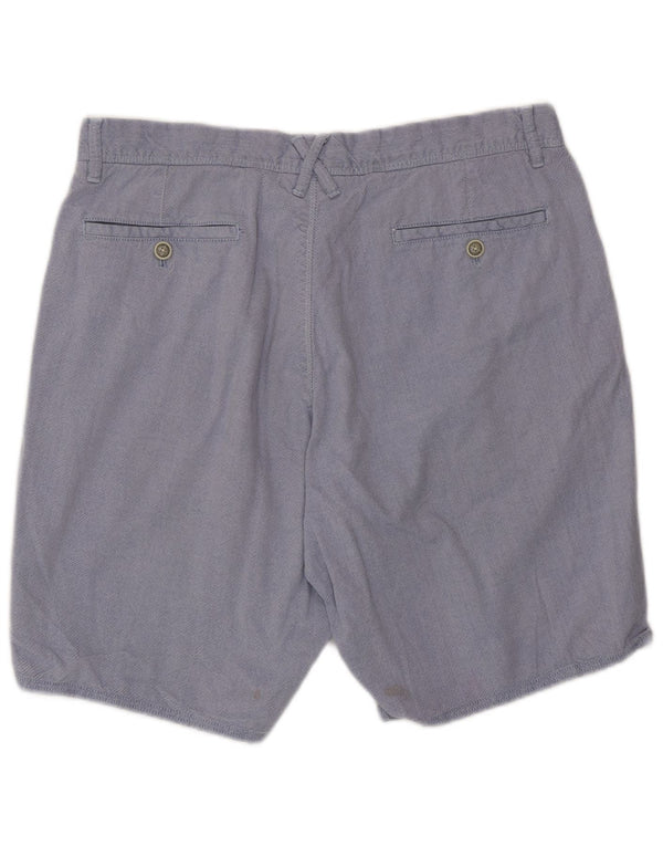 Massimo Dutti Mens Chino Shorts EU 42 Large W32 Blue Cotton