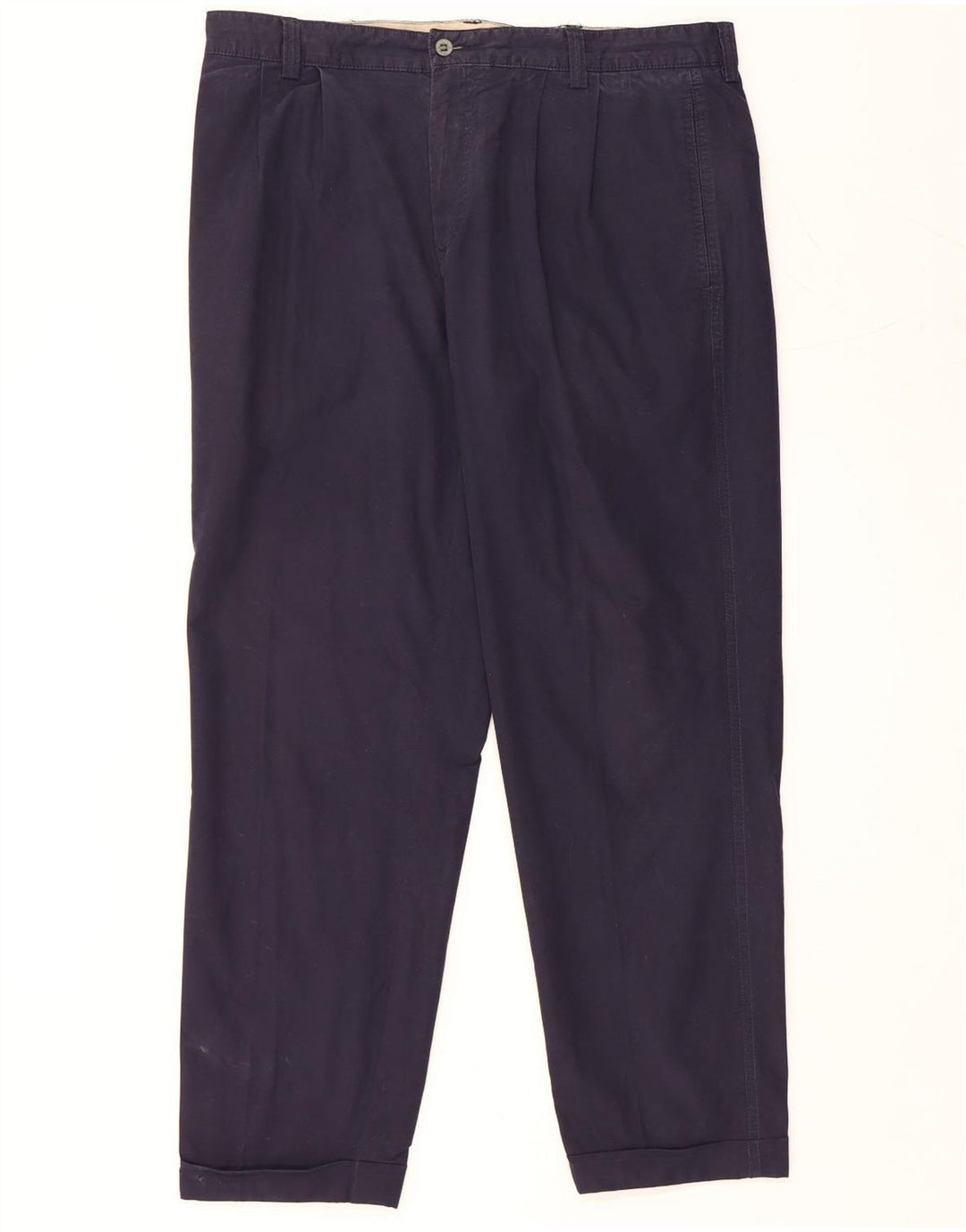 DOCKERS Mens Classic Fit Pegged Chino Trousers W36 L30 Navy Blue Cotton