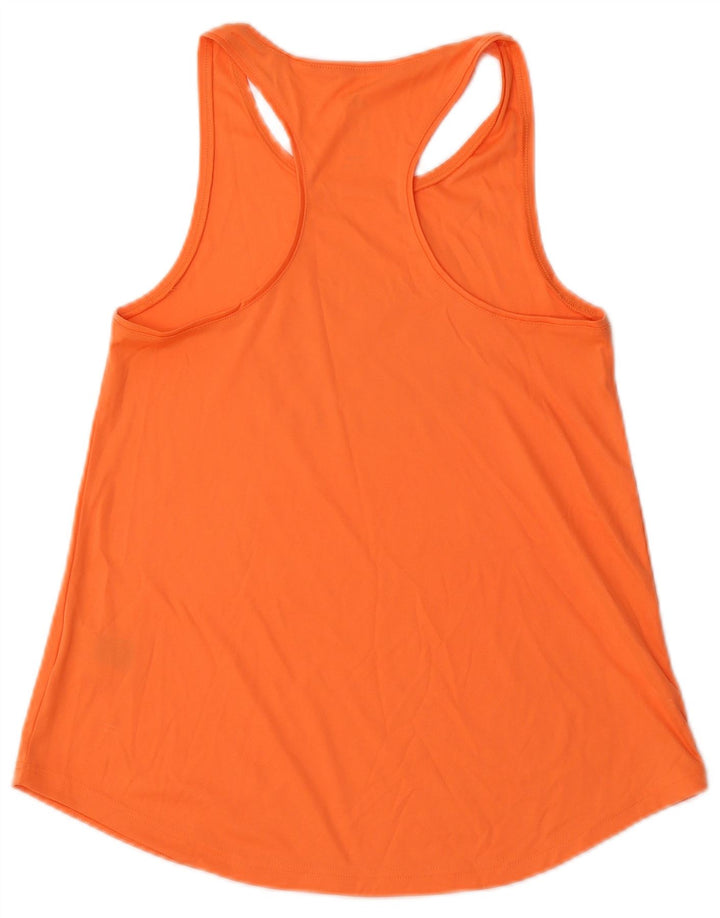 ADIDAS Womens Climalite Graphic Vest Top UK 8/10 Small Orange Polyester