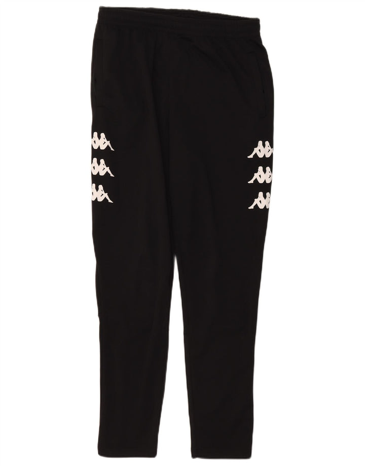 Kappa Mens Graphic Tracksuit Trousers Medium Black Polyester