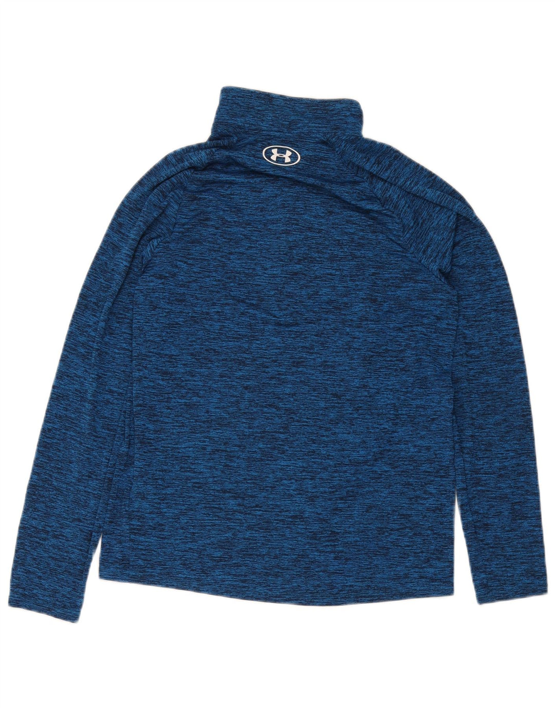 Under Armour Mens Zip Neck Pullover Tracksuit Top Small Blue Flecked