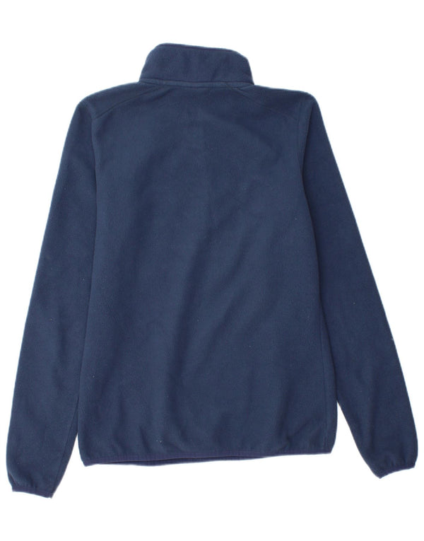 The North Face Womens Zip Neck Fleece Jumper UK 12 Medium Navy Blue