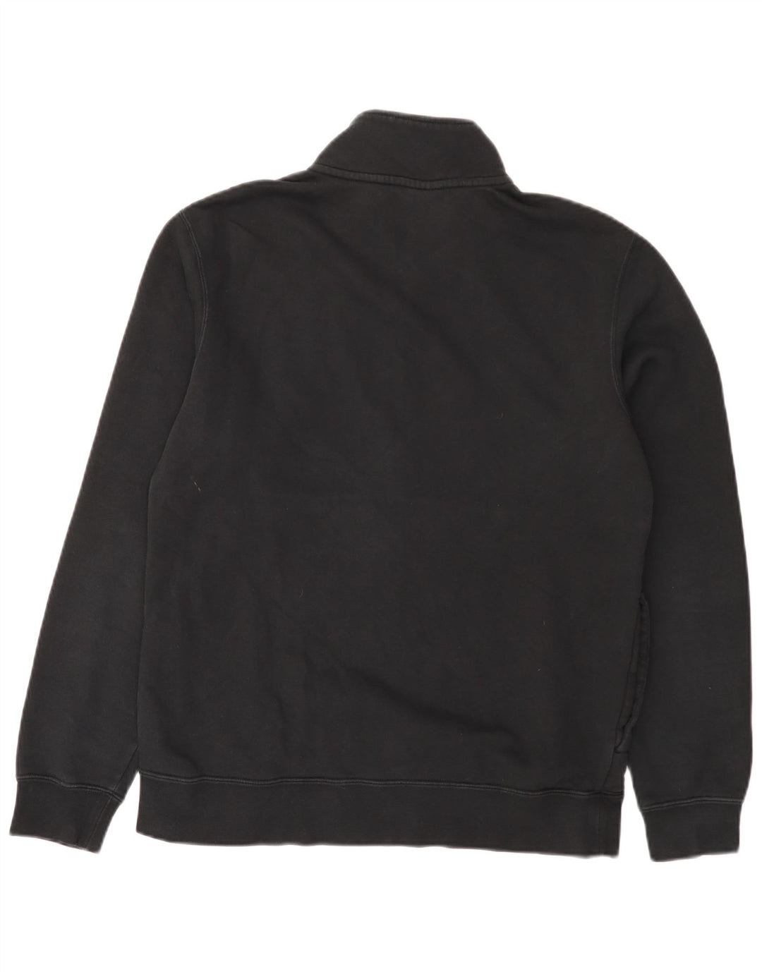 Nike Mens Zip Neck Sweatshirt Jumper Medium Black Cotton