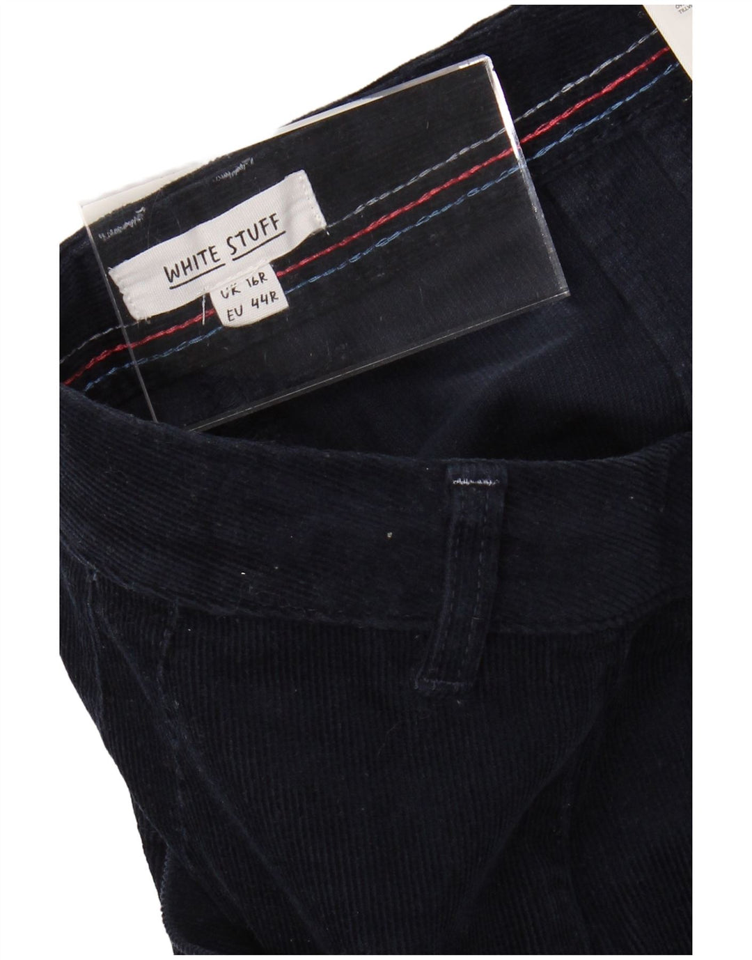 WHITE STUFF Womens Corduroy Trousers UK 16 Large W34 L29 Navy Blue
