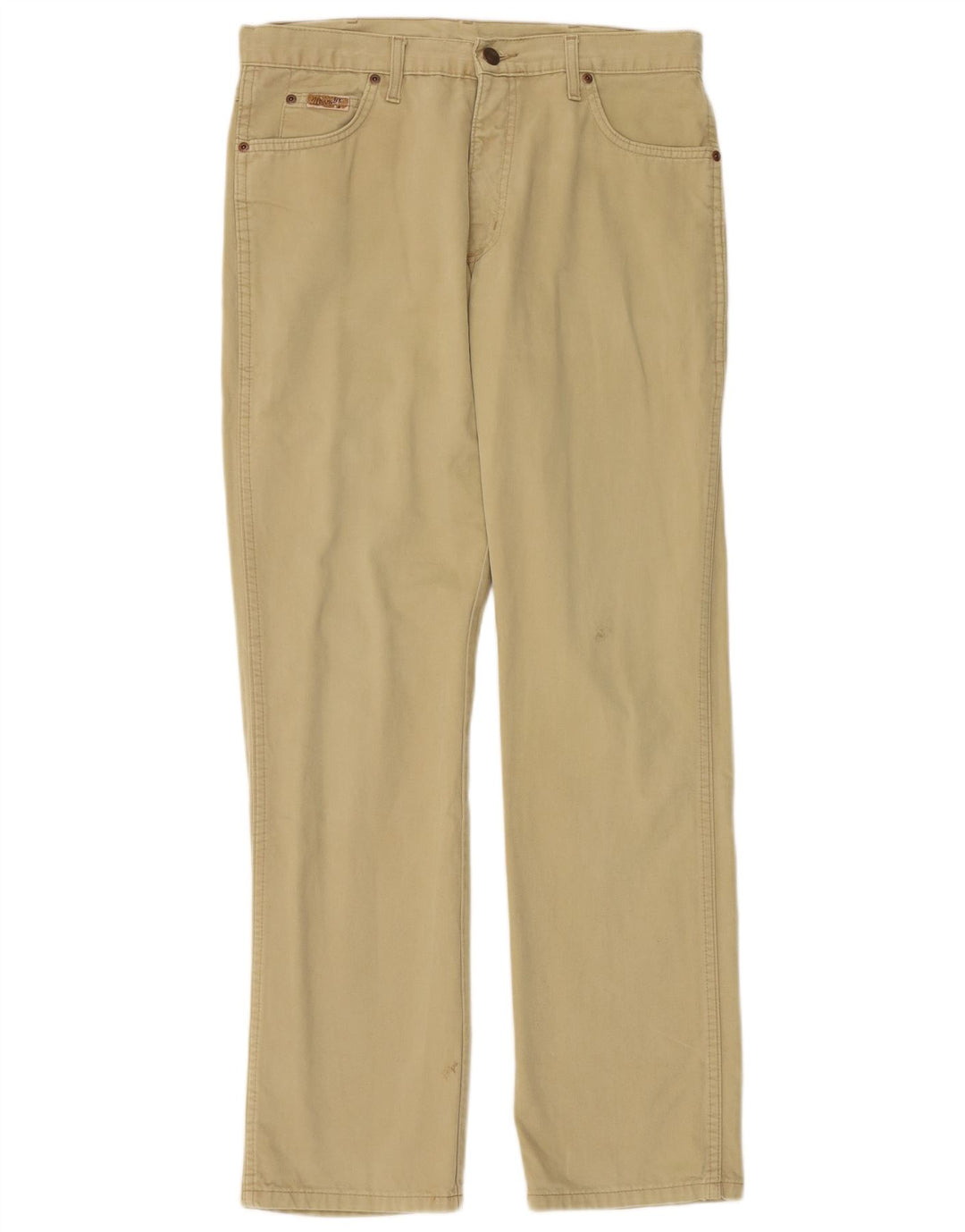 WRANGLER Mens Texas Straight Casual Trousers W34 L32 Beige Cotton