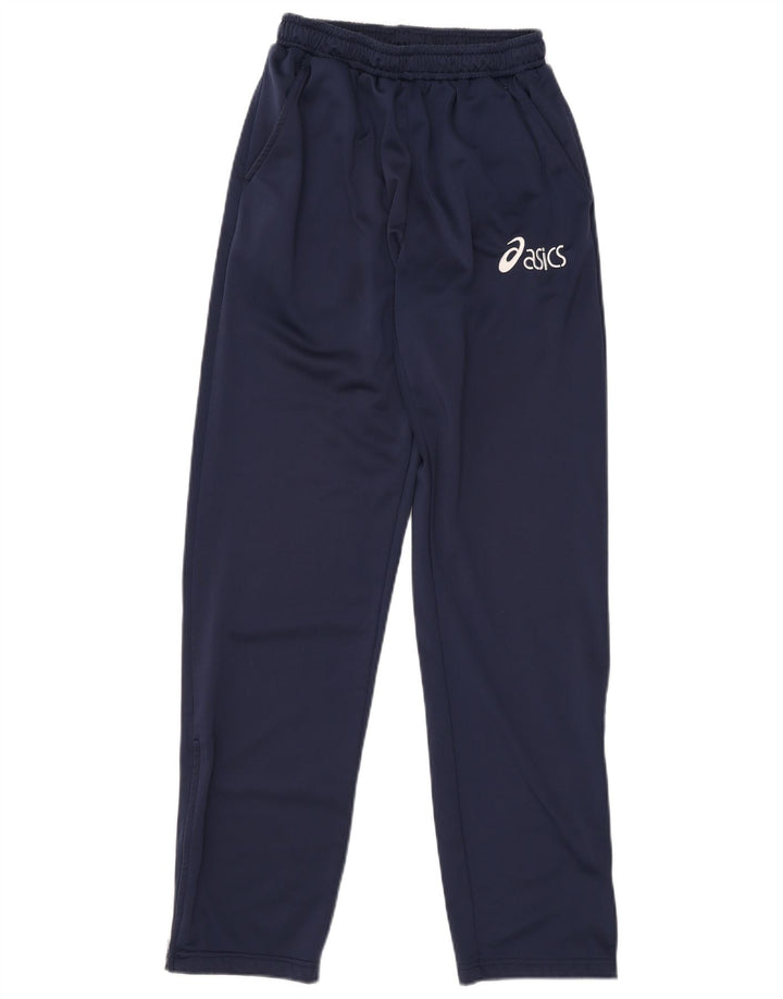 Asics Mens Tracksuit Trousers Medium  Navy Blue Polyester
