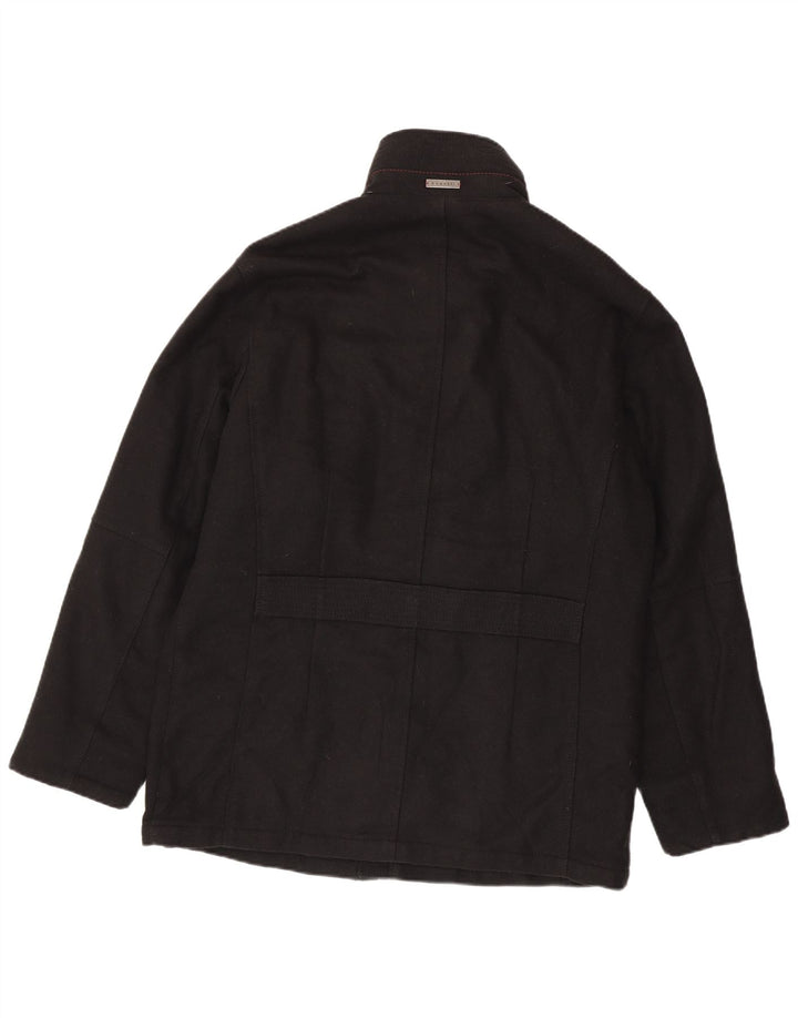 Bugatti Mens Windbreaker Coat IT 52 XL Black Wool
