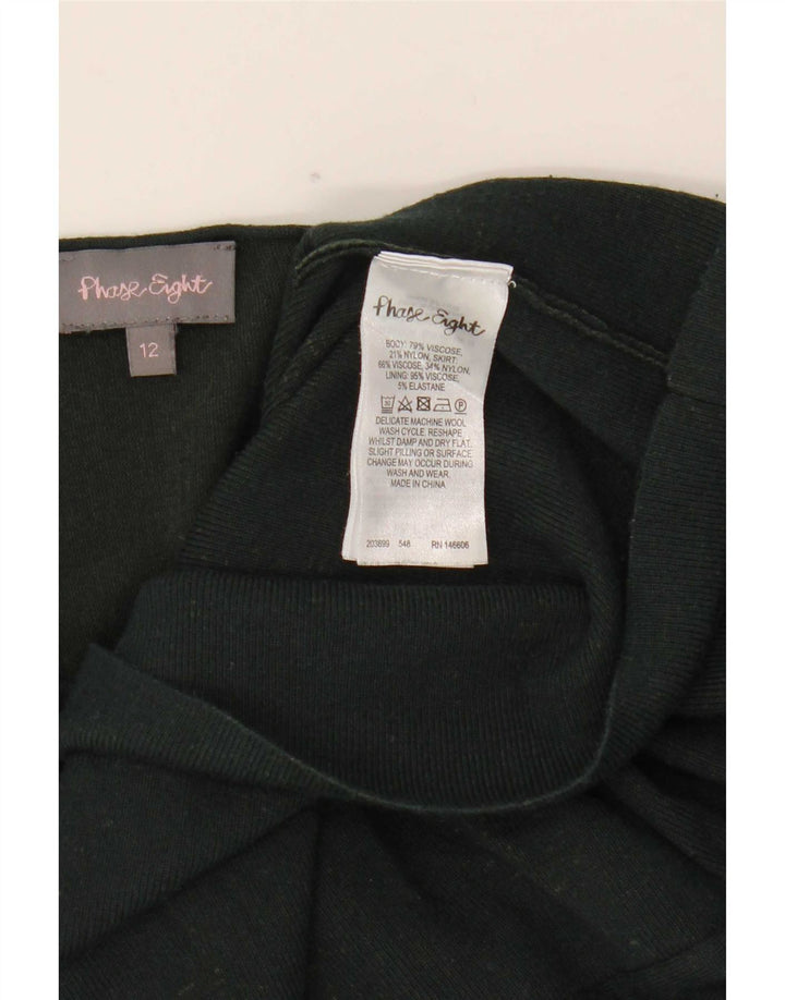 Phase Eight Womens Oversized Jumper Dress UK 12 Medium Green Viscose