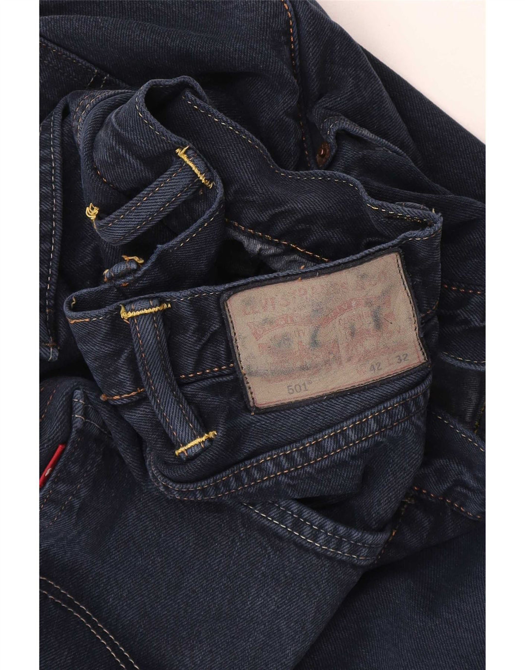Levi's Mens 501 Straight Jeans W42 L32 Navy Blue