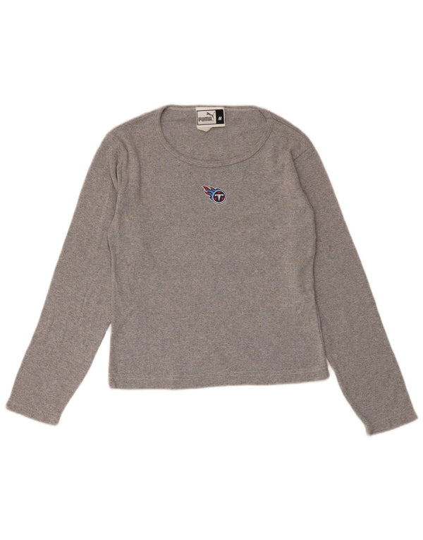 PUMA Girls Tennessee Titans Crop Top Long Sleeve 11-12 Years Medium Grey