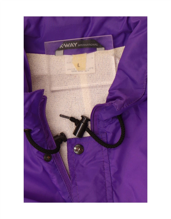 K-WAY Mens Rain Jacket UK 40 Large Purple