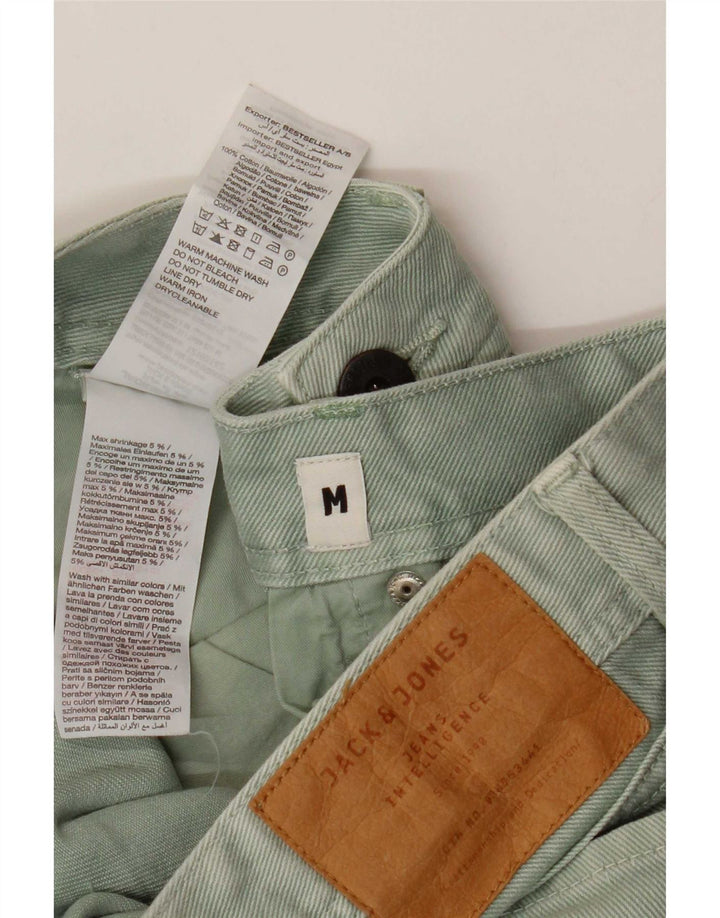 Jack & Jones Mens Regular Fit Denim Shorts Medium W32 Green Cotton