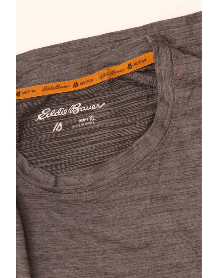 EDDIE BAUER Mens T-Shirt Top XL Grey Flecked