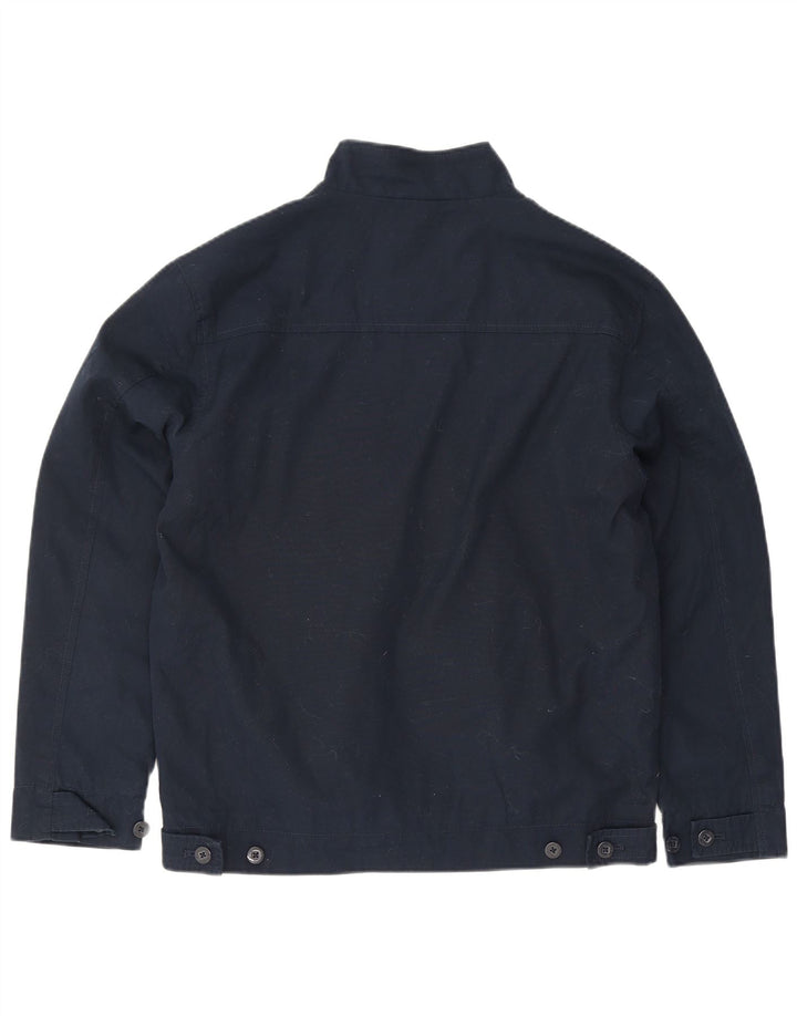Ben Sherman Mens Bomber Jacket UK 38 Medium Navy Blue Cotton