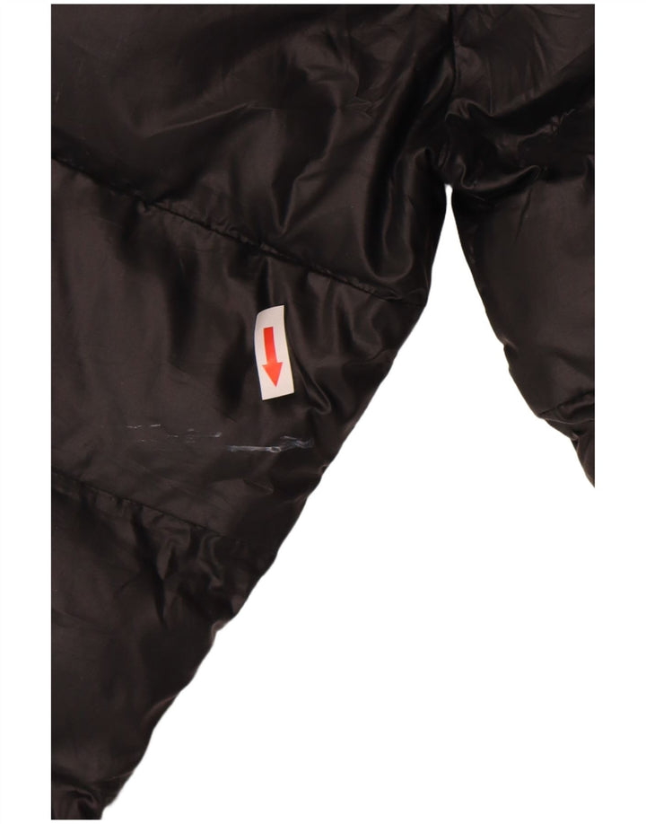 Adidas Boys Hooded Padded Jacket 13-14 Years Black Polyester