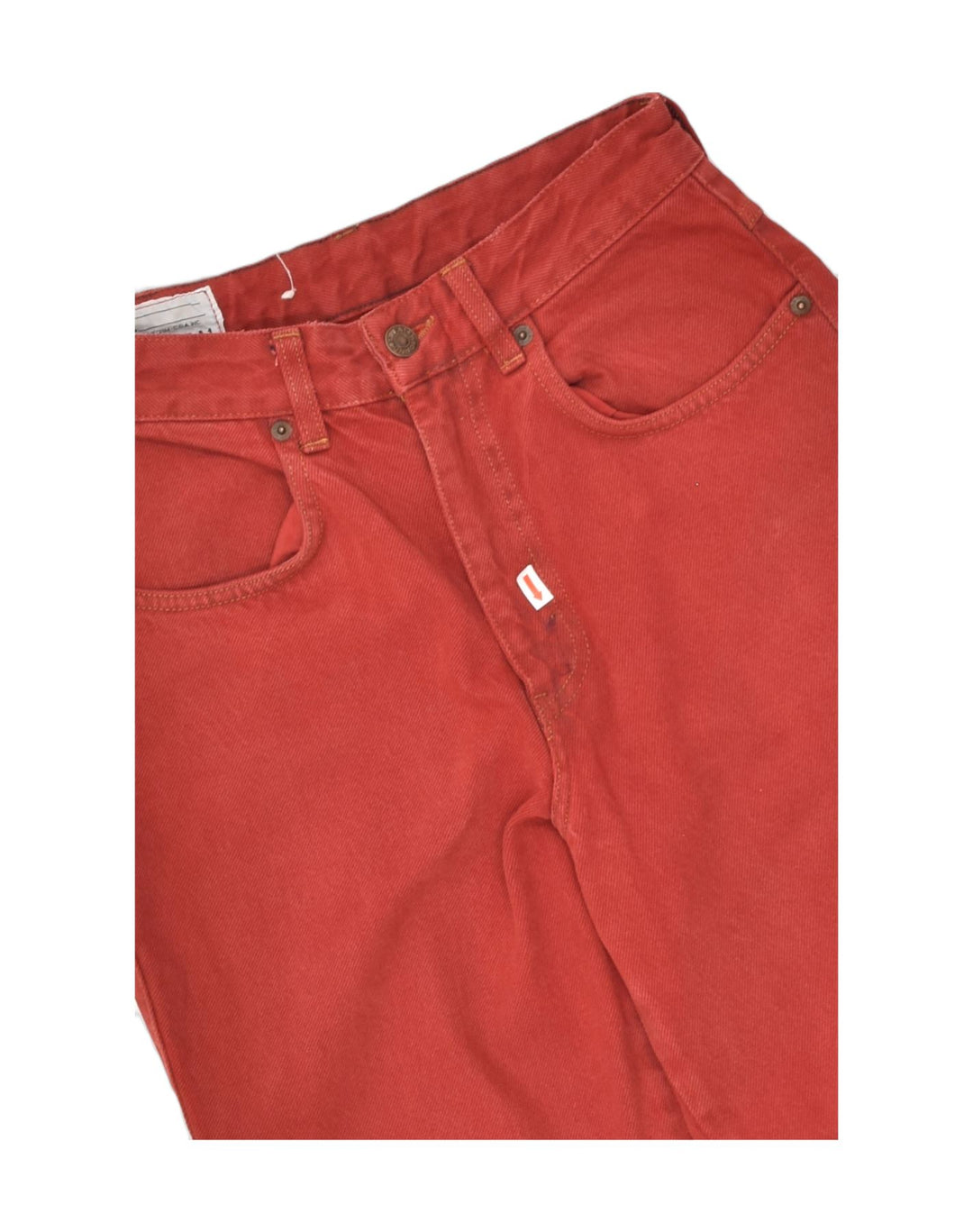 UNIFORM Womens Slim Jeans W26 L29 Red Cotton | Vintage Uniform | Thrift | Second-Hand Uniform | Used Clothing | Messina Hembry 
