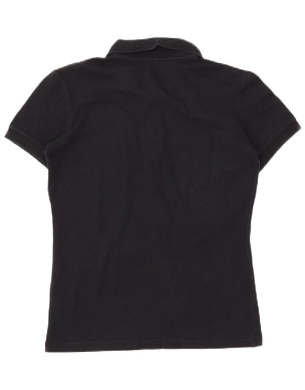 FRED PERRY Womens Polo Shirt UK 16 Large Black Cotton