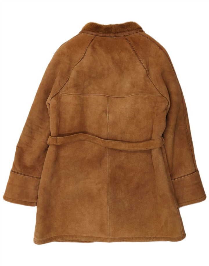 Everest Womens Shearling Coat IT 50 XL Beige