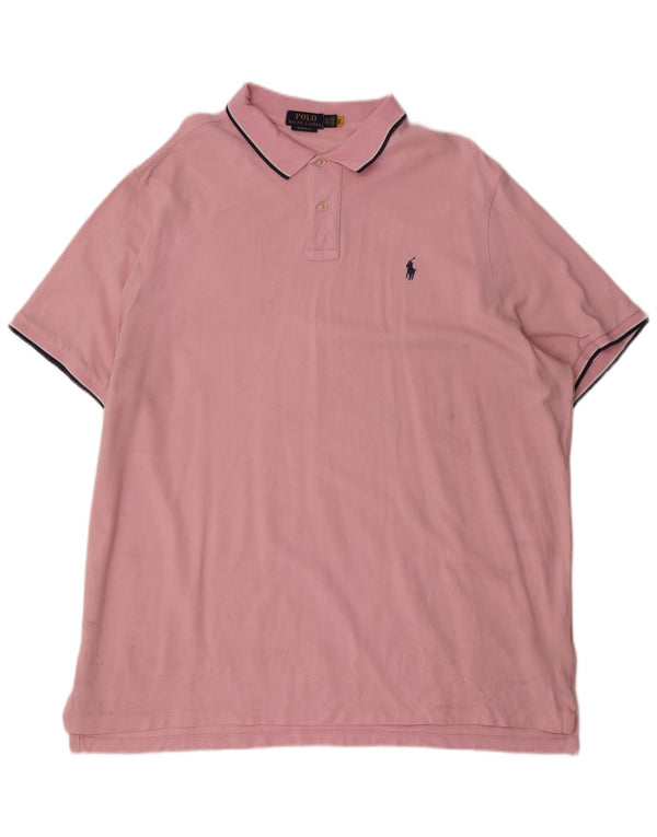 Polo Ralph Lauren Mens Classic Fit Shirt 2XL Pink Striped Cotton
