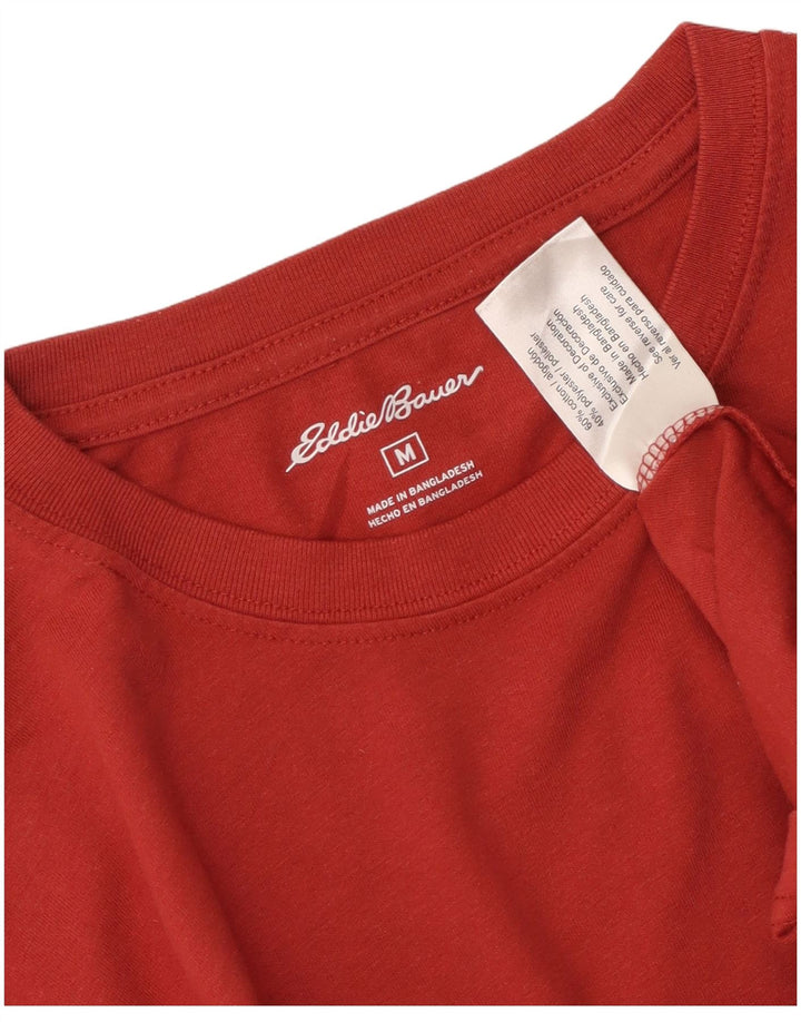 EDDIE BAUER Mens T-Shirt Top Medium Red Cotton