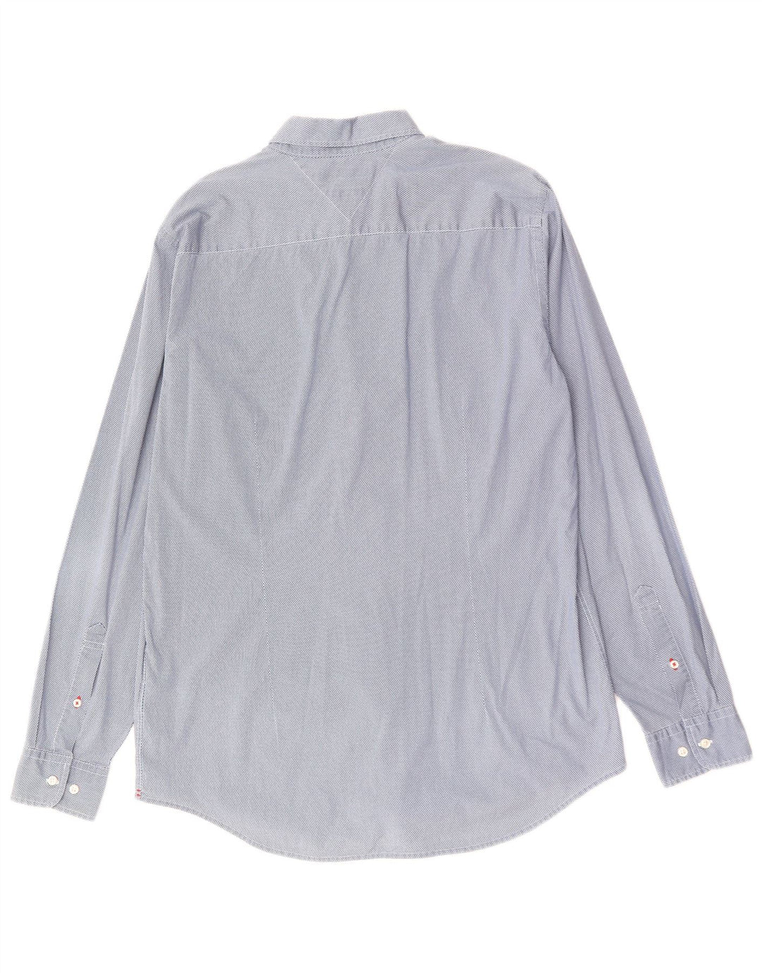 Tommy Hilfiger Mens Slim Fit Shirt XL Blue Spotted Cotton