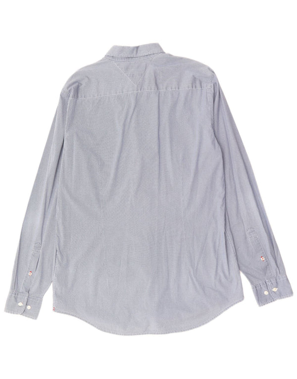 Tommy Hilfiger Mens Slim Fit Shirt XL Blue Spotted Cotton