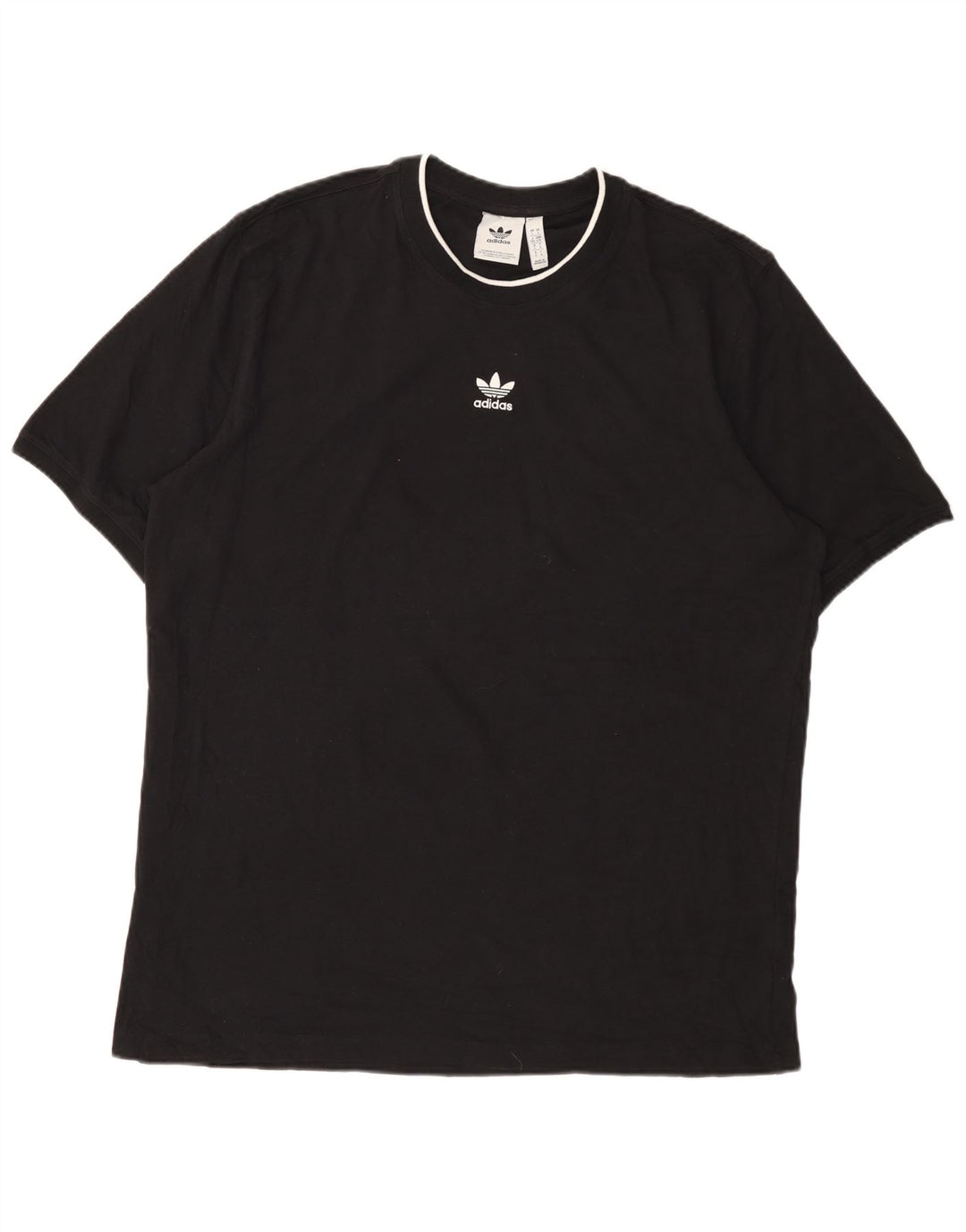 ADIDAS Mens T-Shirt Top Large Black Cotton